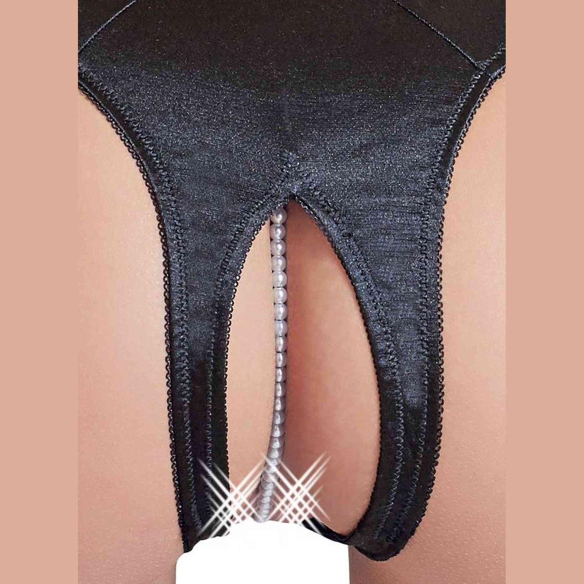 Slip – in raso, ricamato, nero | Cottelli LINGERIE