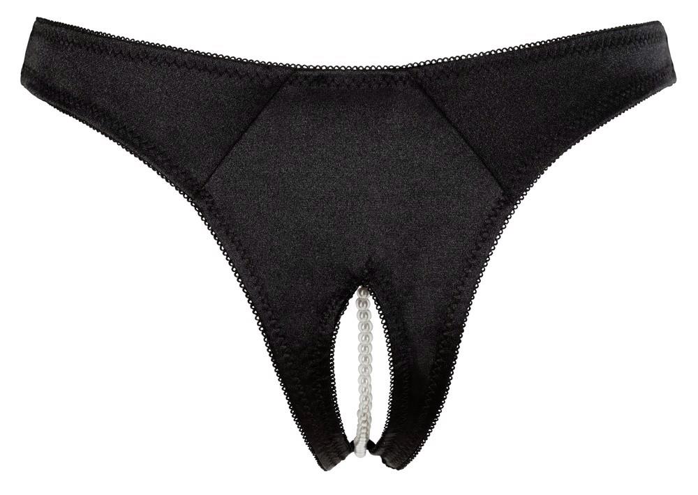 Slip – in raso, ricamato, nero | Cottelli LINGERIE