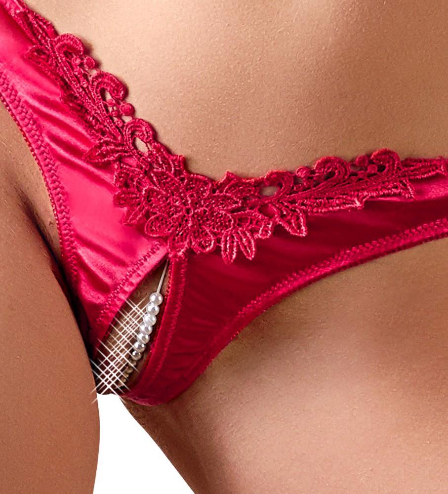 Slip – in raso, ricamato, rosso | Cottelli LINGERIE