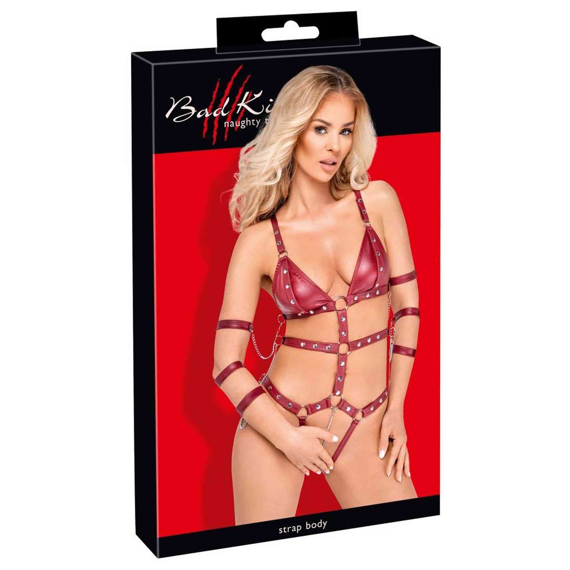 Body Bad Kitty à lanières rouge 2XL