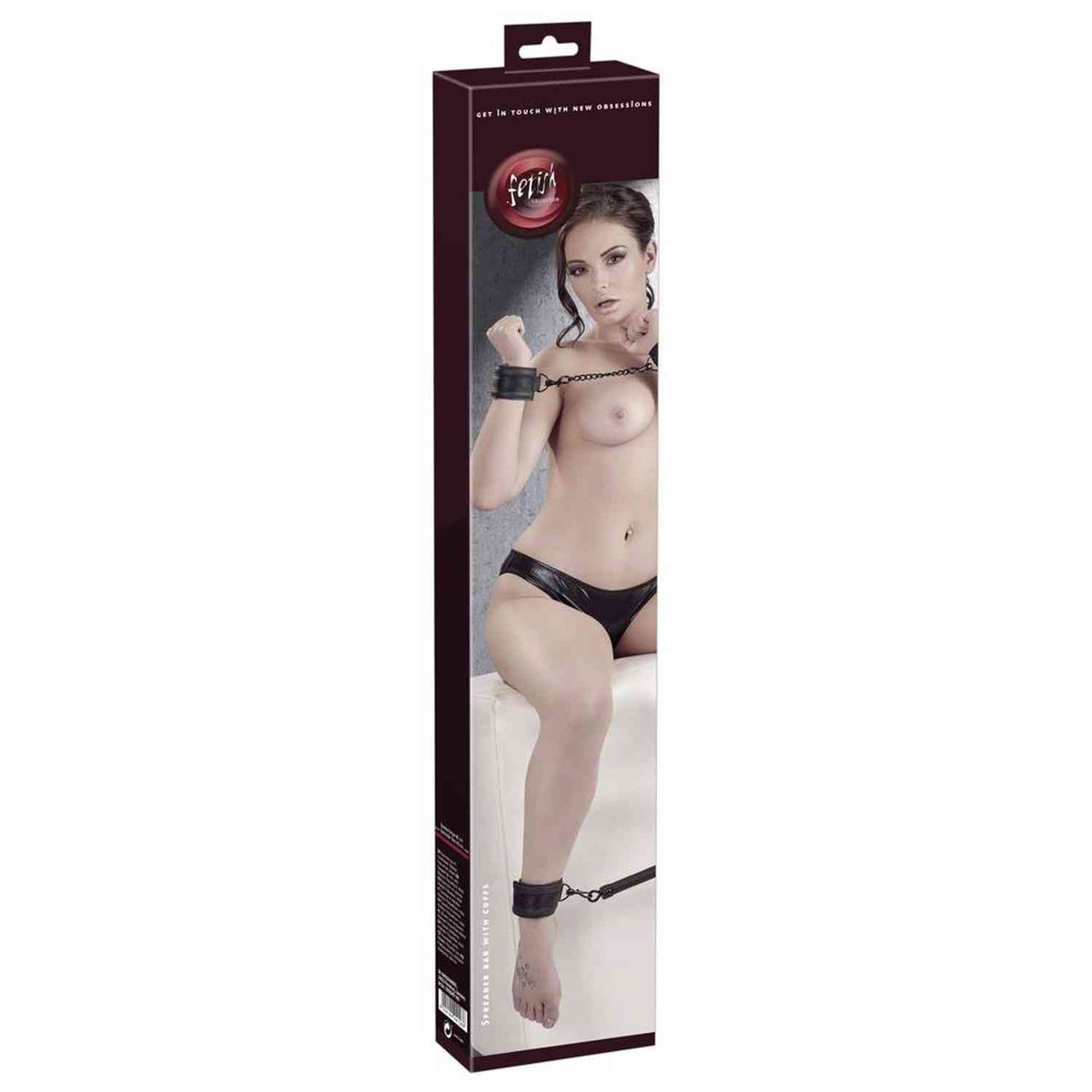 Handschellen Spreader Bar – schwarz | fetish Collection