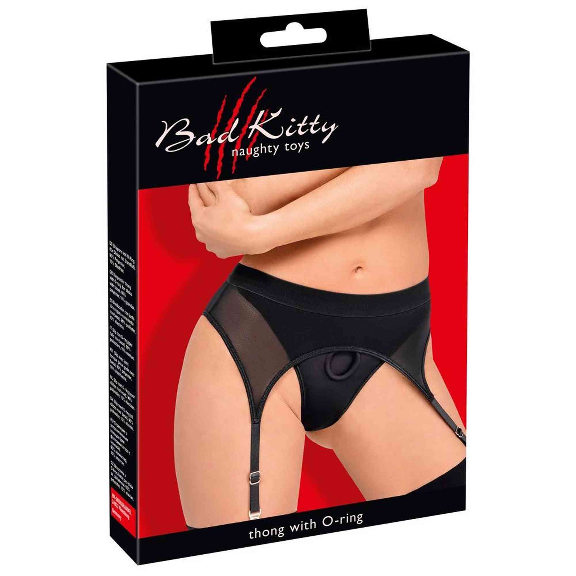 String porte-jarretelles Bad Kitty L