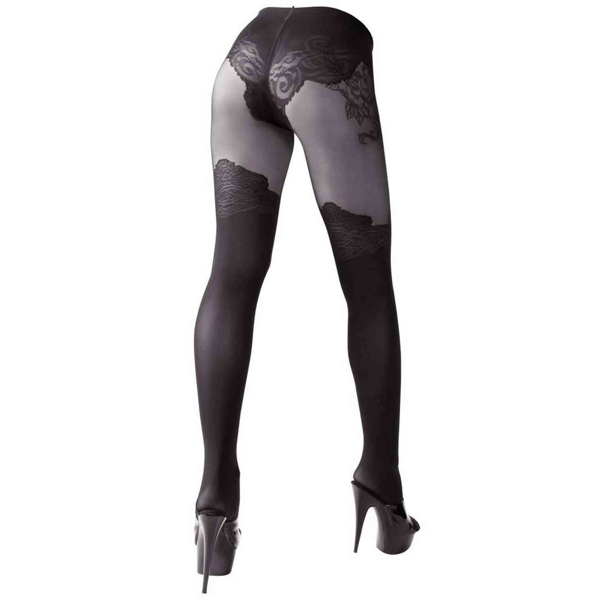 Meias Tights – aberta, preta 25102431631 | Cottelli LEGWEAR