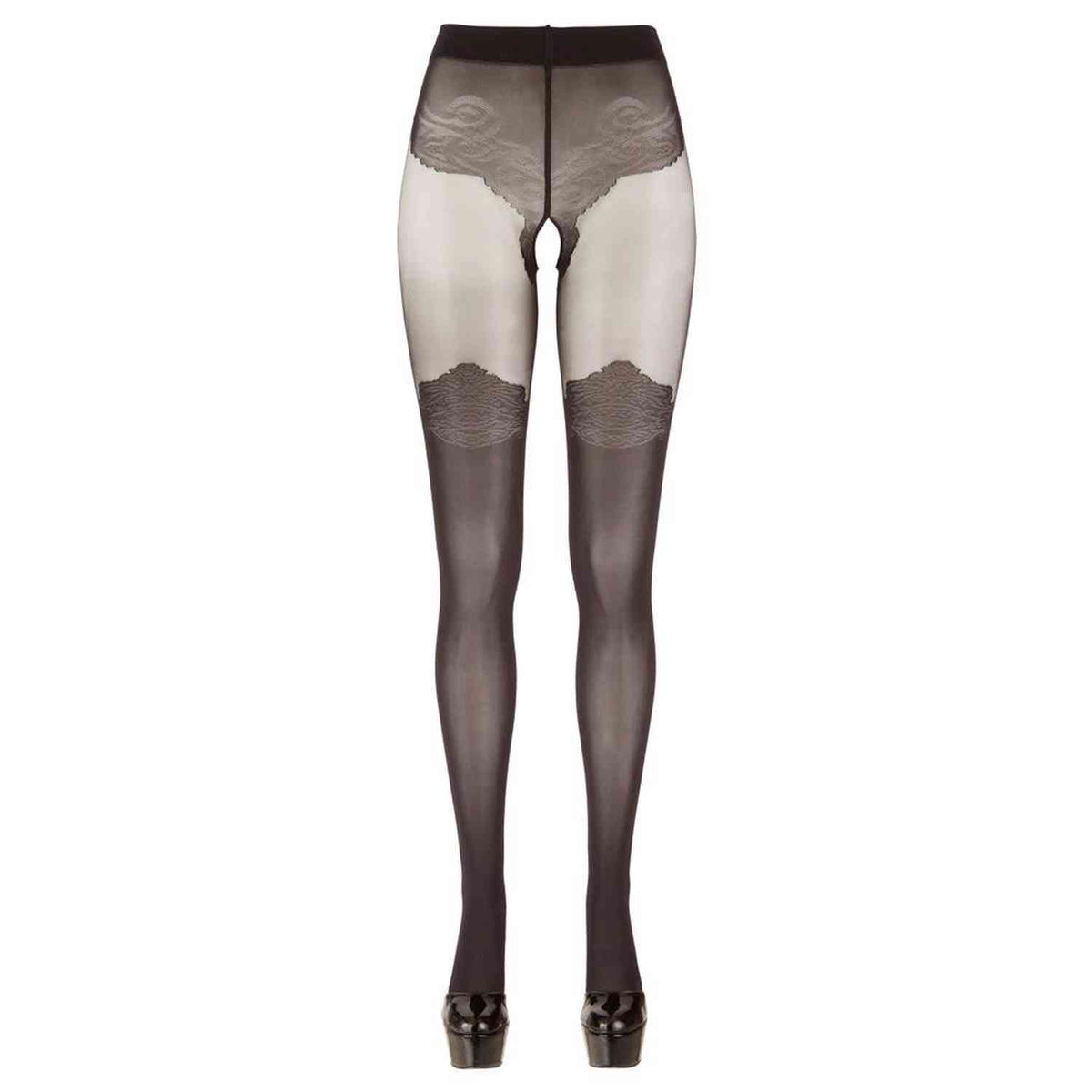 Meias Tights – aberta, preta 25102431631 | Cottelli LEGWEAR
