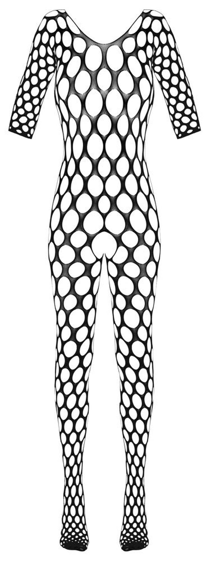 Catsuit – ouvert, Langarm, schwarz | Fantasy by Cottelli