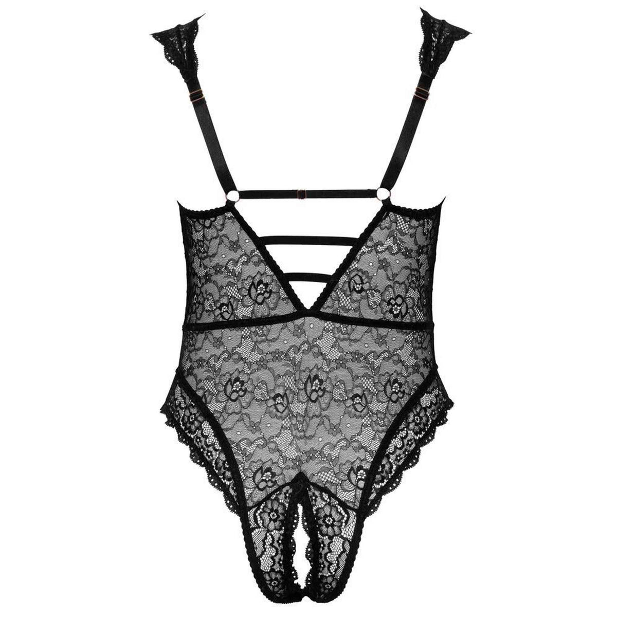 Body – de encaje, abierto, negro 26432191431 | Cottelli CURVES
