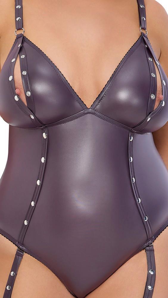 Body – com ligas, roxo | Cottelli BONDAGE