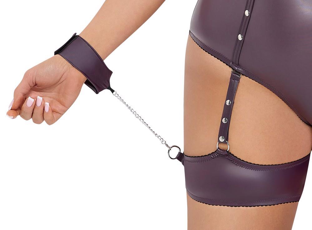 Body – com ligas, roxo | Cottelli BONDAGE