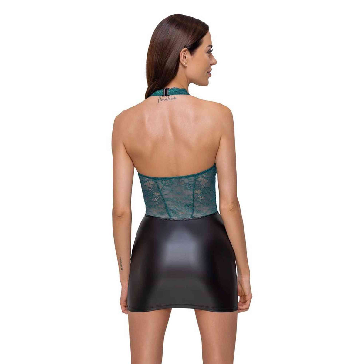 Vestido – de encaje, halter, verde | Cottelli LINGERIE