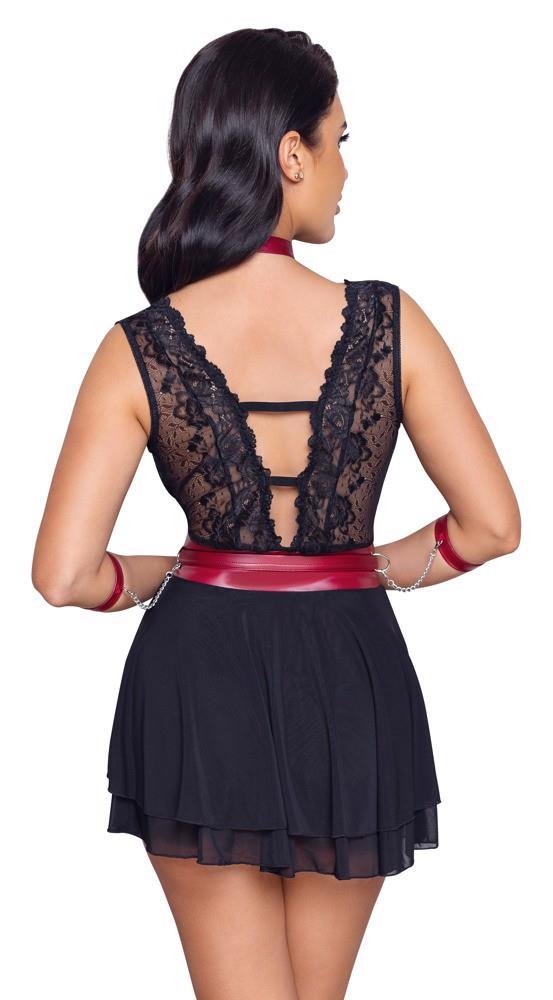 Babydoll – lace, mini, black | Cottelli BONDAGE
