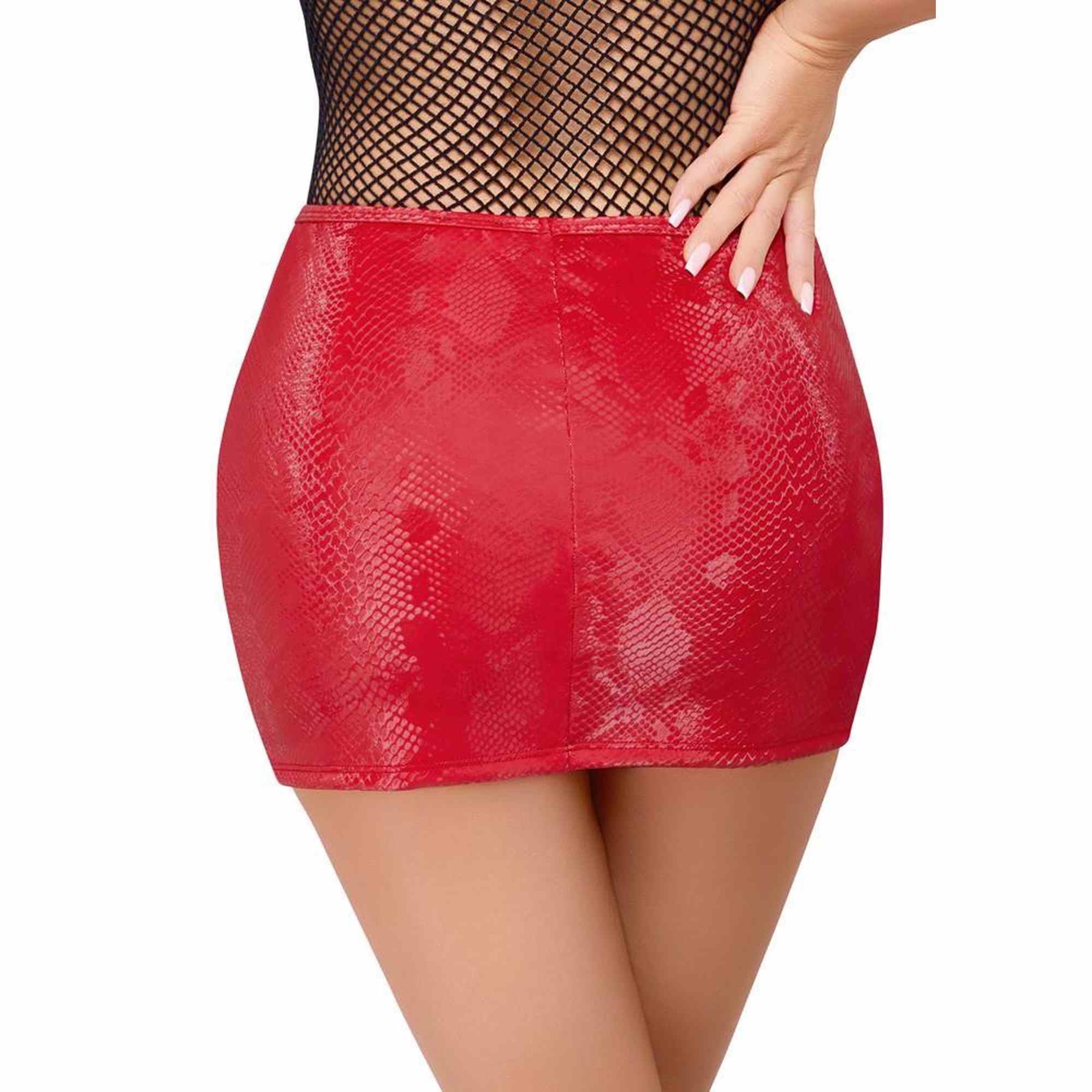 Mini-jupe rouge M