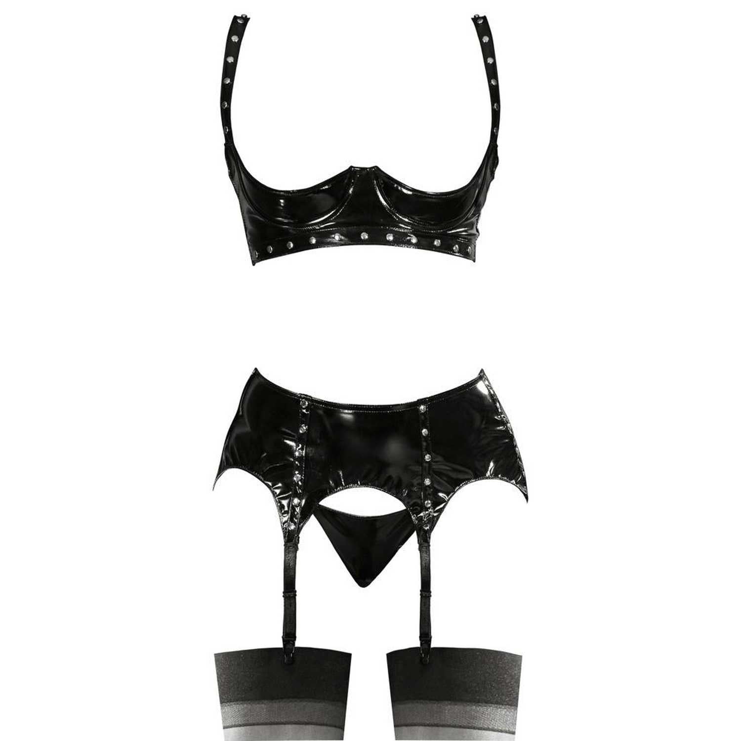 Ensemble soutien-gorge vinyl S