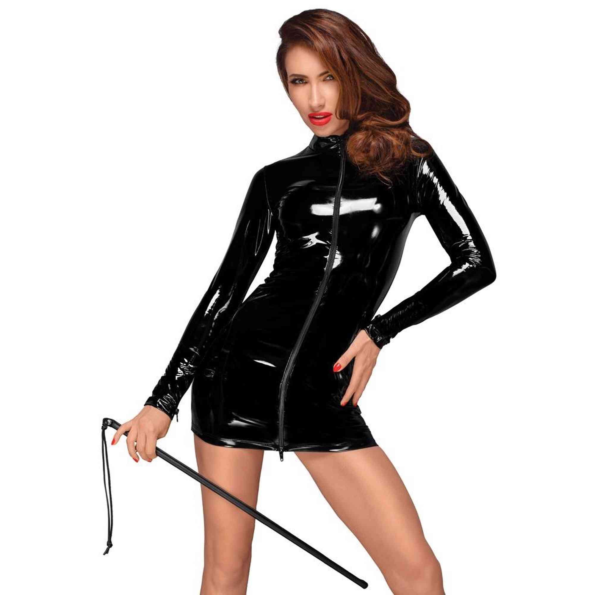 Robe noire avec fermeture éclair M