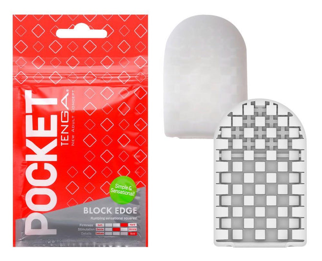 Masturbador Block Edge – de bolsillo, blanco | Tenga