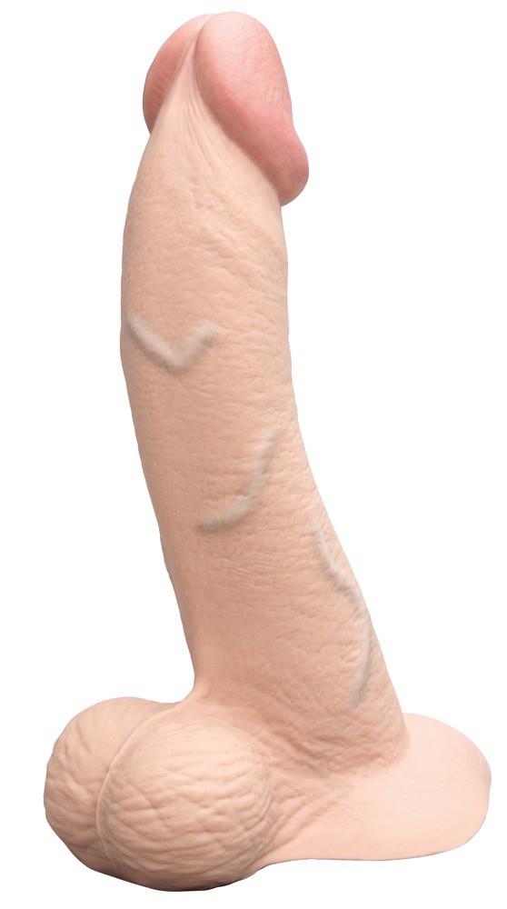 Dildo realistico slipskin curvy 22.3 cm – con ventosa, taglie forti, nude | b-Vibe