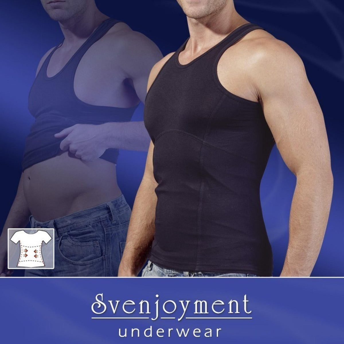 Men's shirt x2160536 Herren Bauchwegshirt #1 – black | Svenjoyment