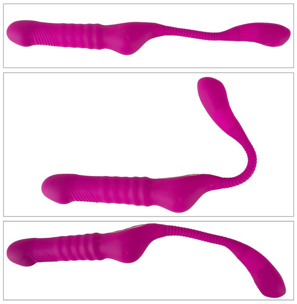Strap-on 3 funções – recarregável, vibratório, roxo | JAVIDA