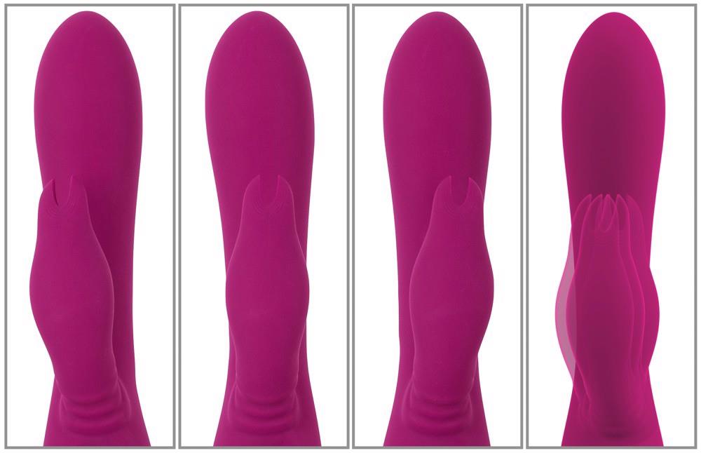 Vibrador rabbit 3 funciones – recargable, morado | JAVIDA