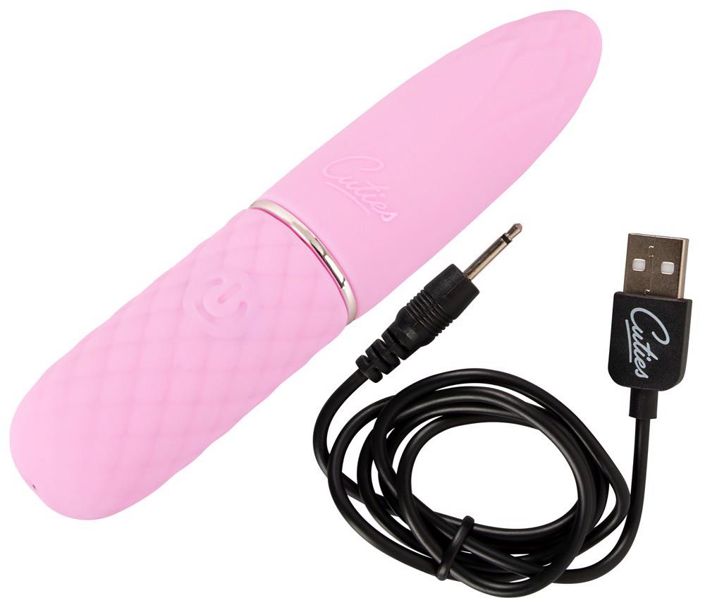 Mini vibromasseur 10.5 cm – rechargeable, rose | Cuties