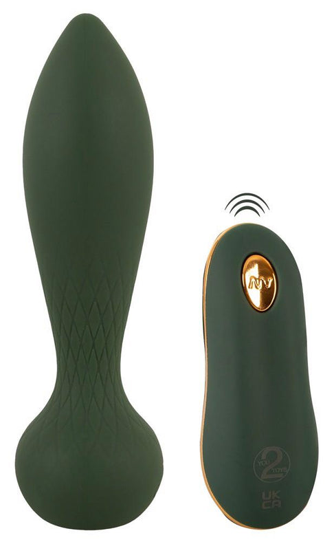 Analplug Luxurious 10 Funktionen – vibrierend, mit Fernbedienung, grün | Emerald Love