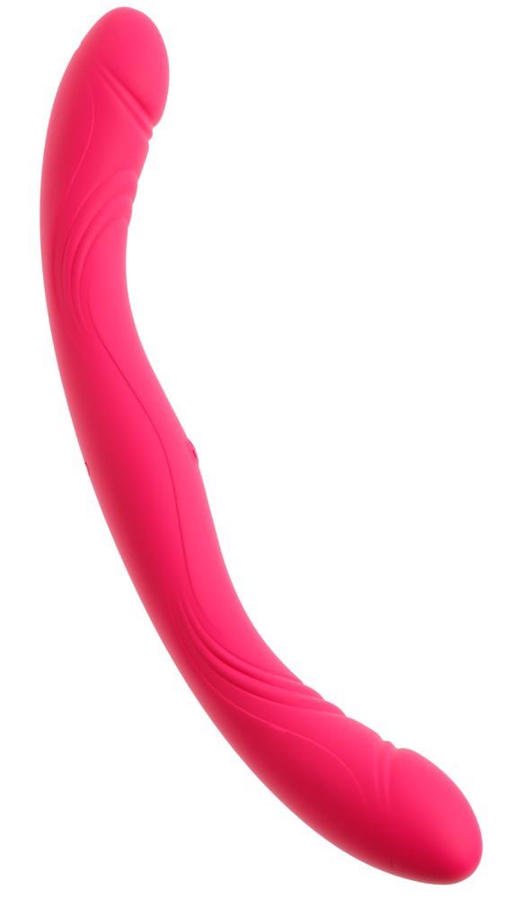 Special vibrator 9 functions – rechargeable, double, pink | Couples Choice