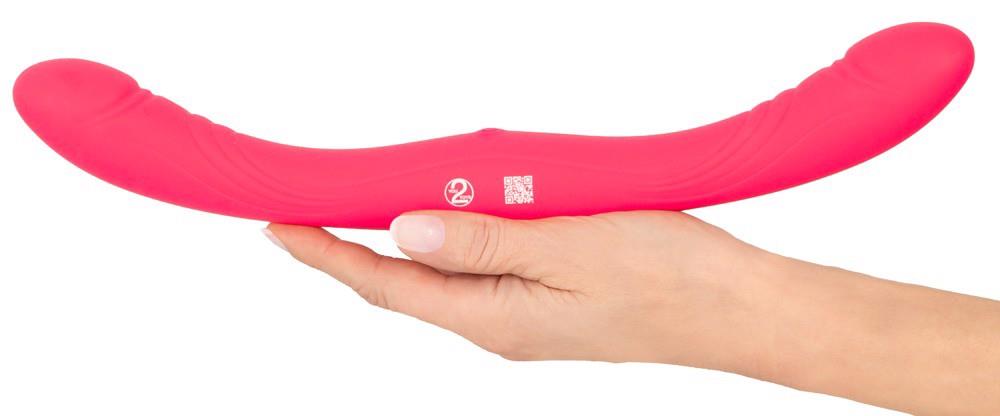 Special vibrator 9 functions – rechargeable, double, pink | Couples Choice