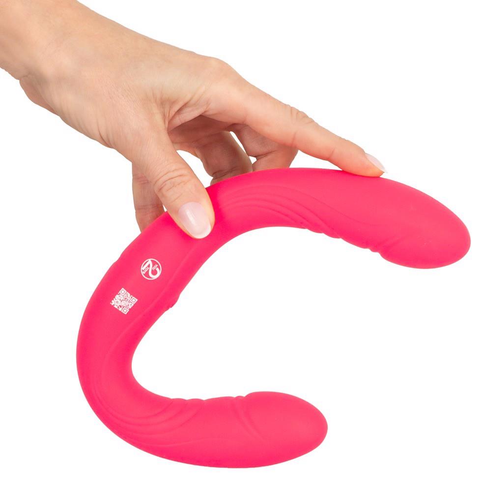 Special vibrator 9 functions – rechargeable, double, pink | Couples Choice
