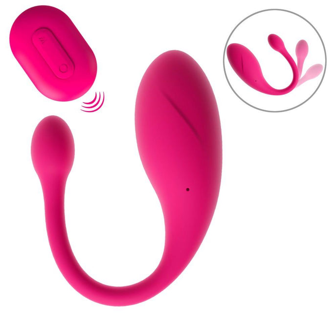 Œuf vibrant Koral 10 fonctions – avec télécommande, rose | beau coeur