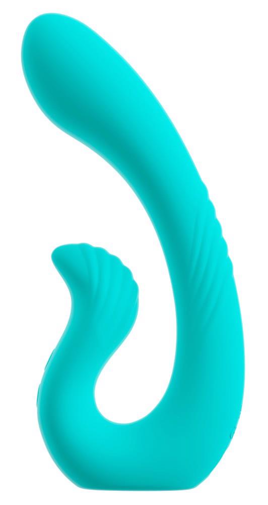 Vibromasseur spécial Naira Heads 10 fonctions – rechargeable, double, turquoise | beau coeur