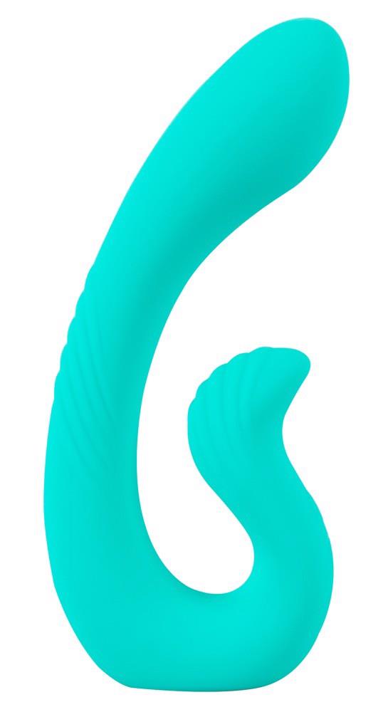 Vibromasseur spécial Naira Heads 10 fonctions – rechargeable, double, turquoise | beau coeur