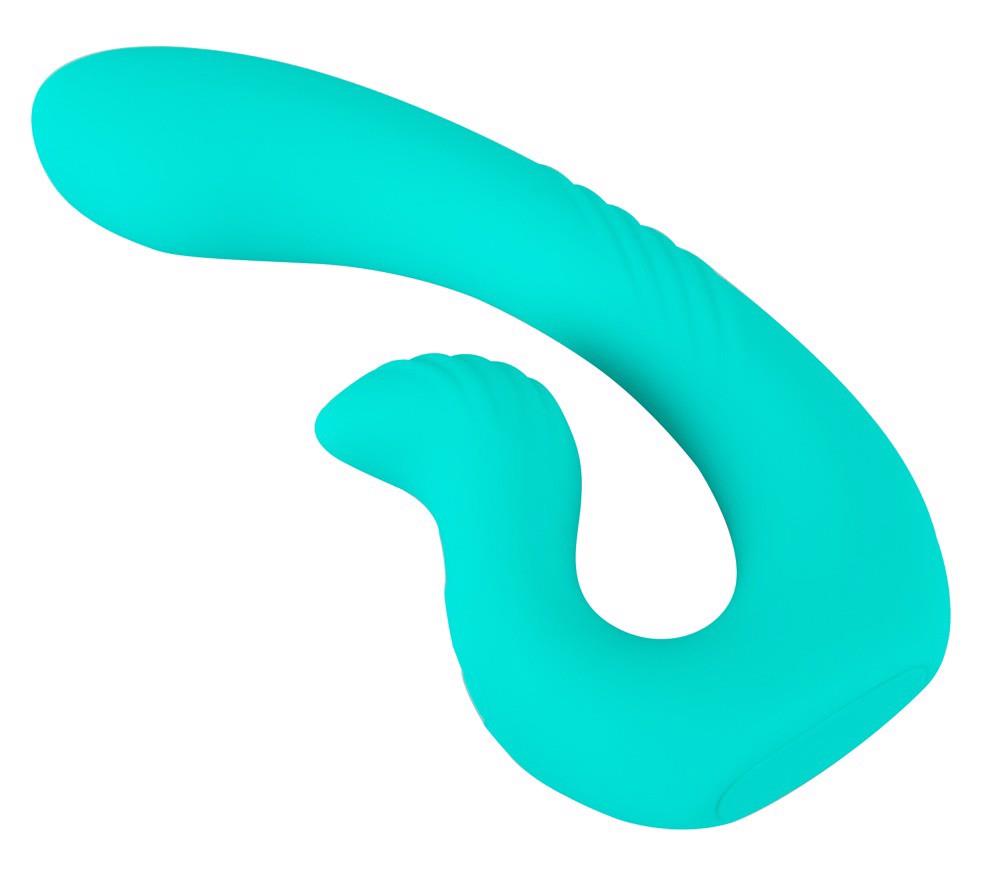 Vibromasseur spécial Naira Heads 10 fonctions – rechargeable, double, turquoise | beau coeur