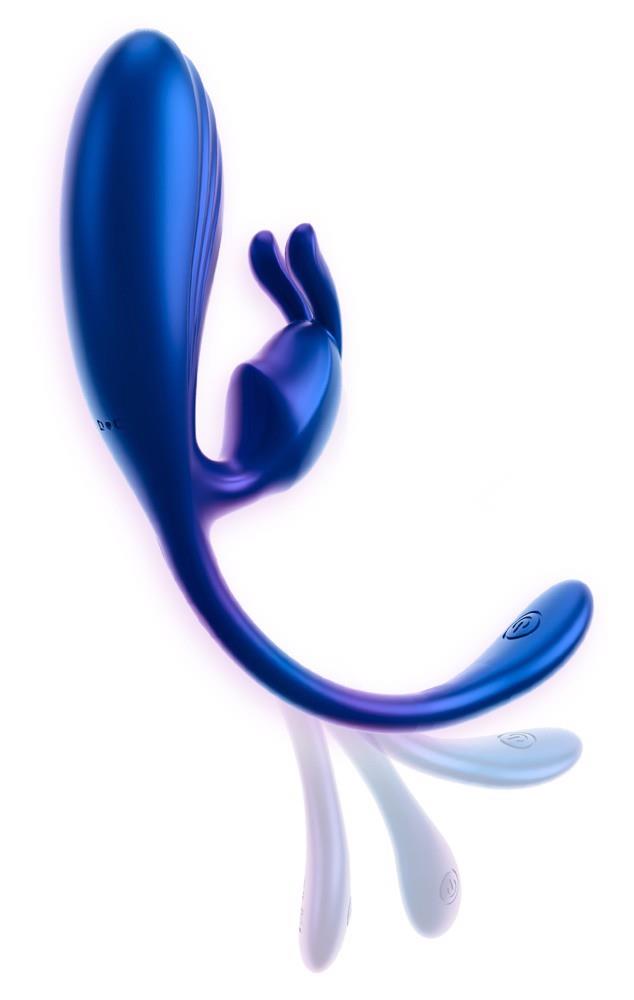 Bullet-Vibrator 10 Funktionen – wiederaufladbar, doppelt, blau | Sweet Smile