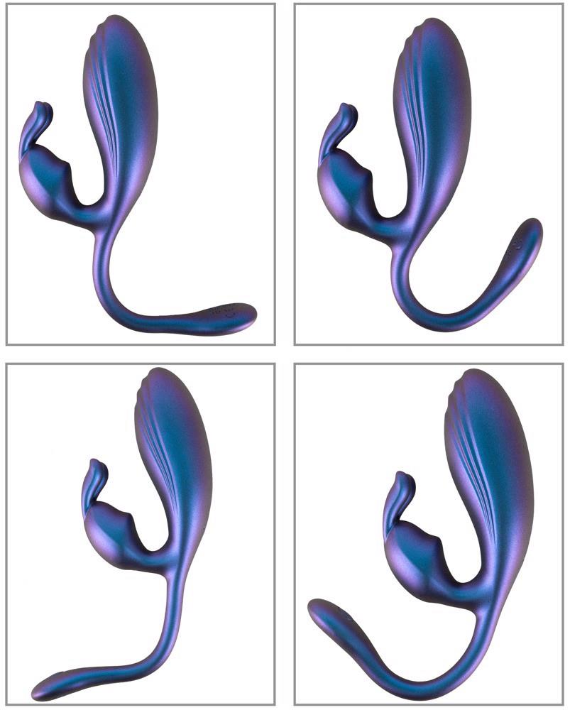 Bullet-Vibrator 10 Funktionen – wiederaufladbar, doppelt, blau | Sweet Smile