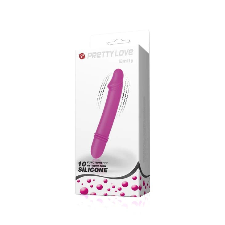 Mini vibrátor Emily 10 funkció – fukszia | Pretty Love