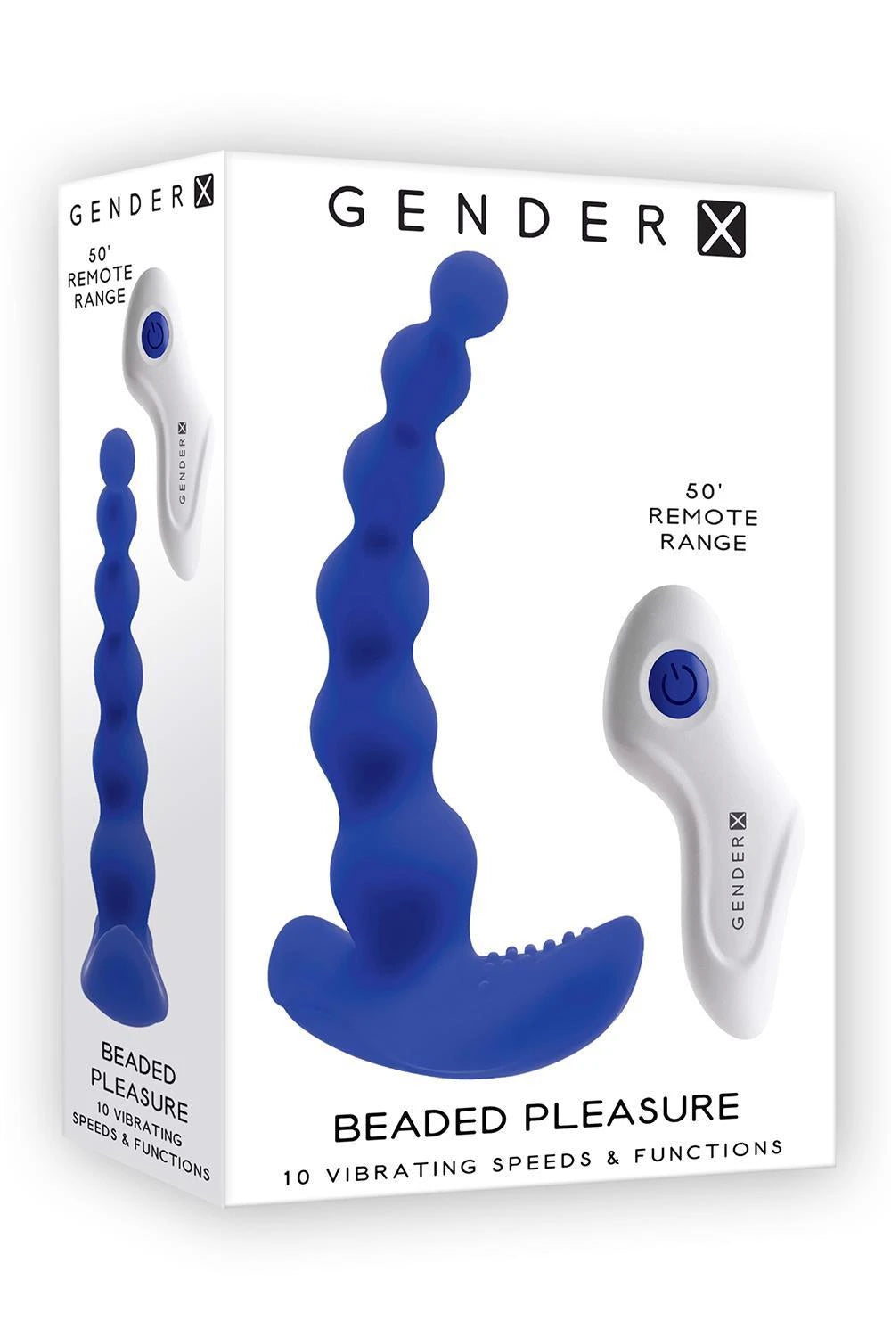 Plug anale Beaded 9.5 cm – vibrante, ricaricabile | Gender X
