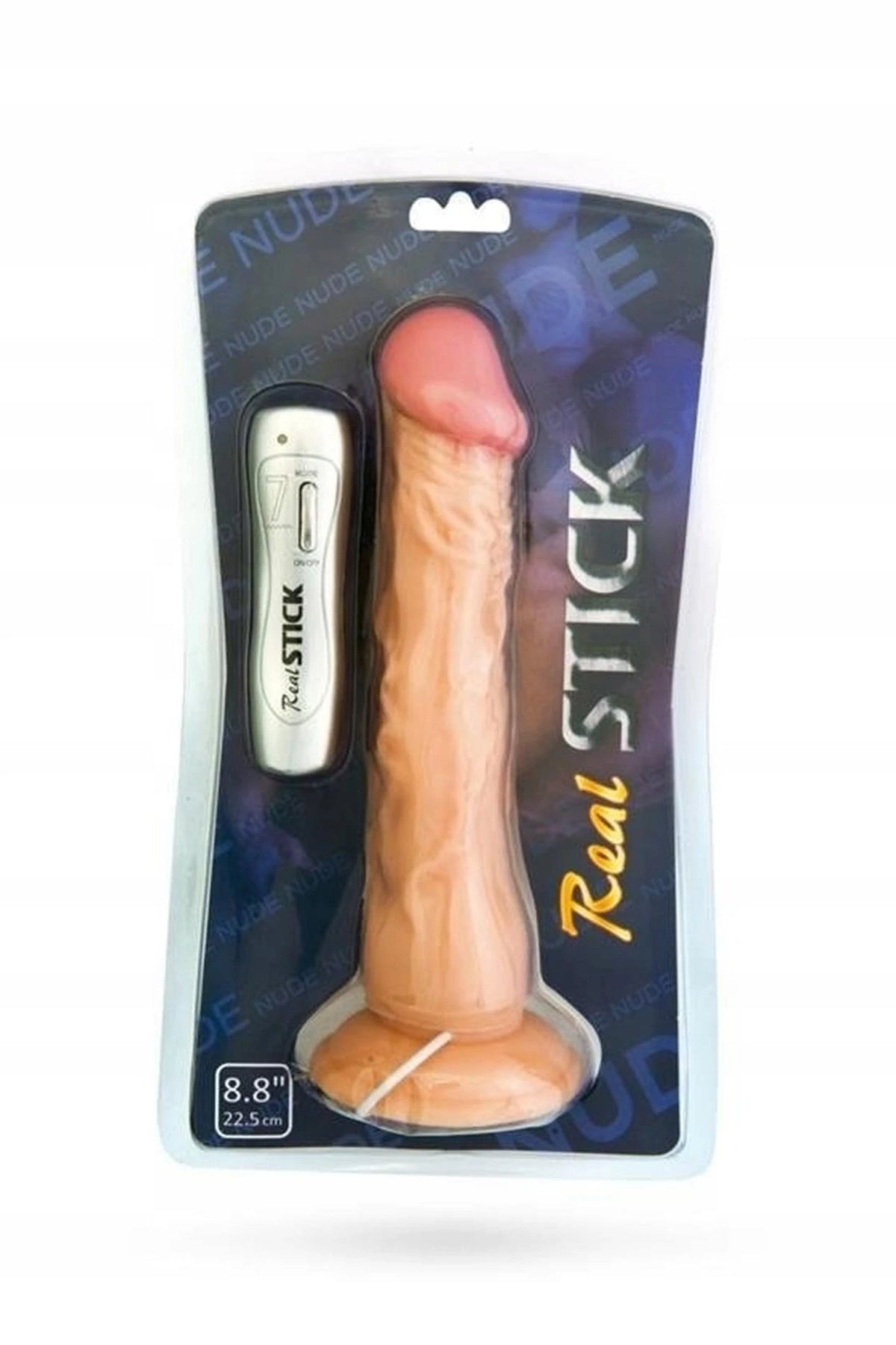 Realistischer Vibrator RealStick Toyfa 7 Funktionen – mit Saugnapf, hautfarben