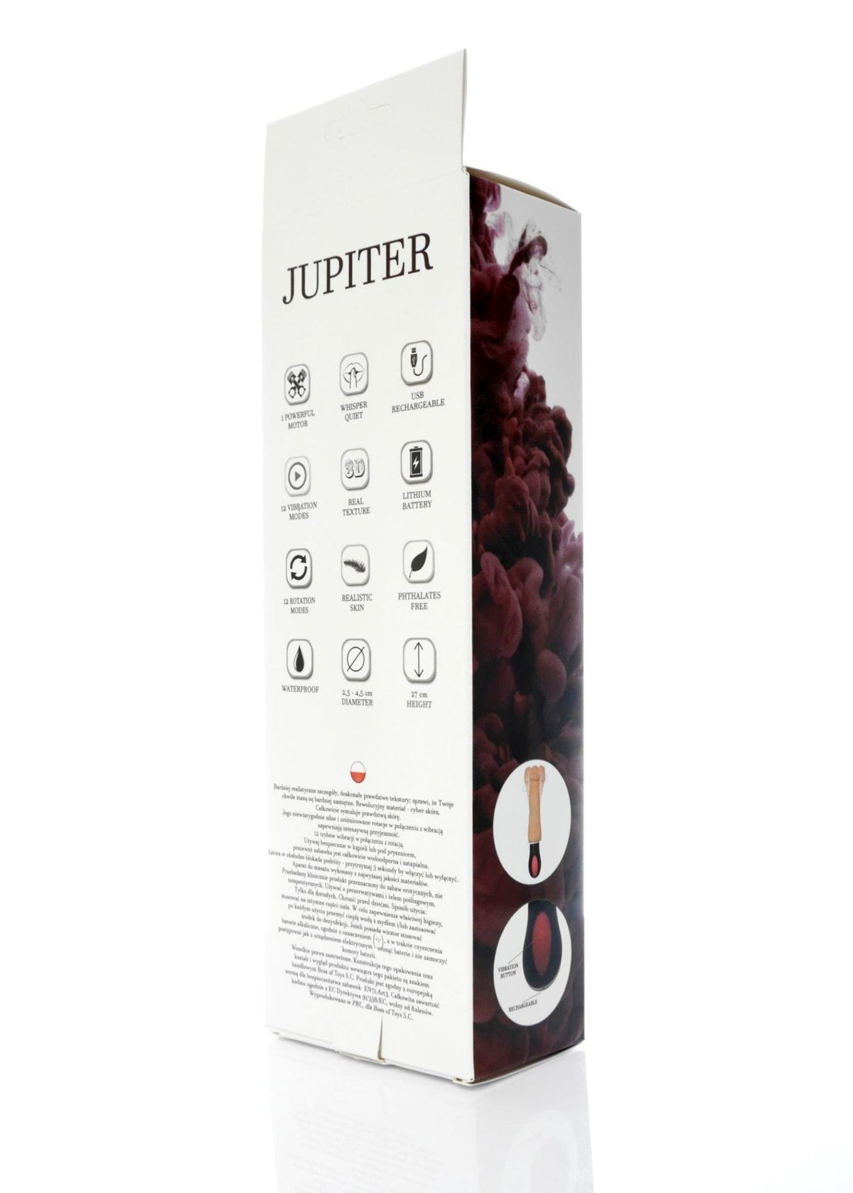 Vibrador realista Jupiter 12 funciones – rotatorio, de cyberskin, nude | Favorites