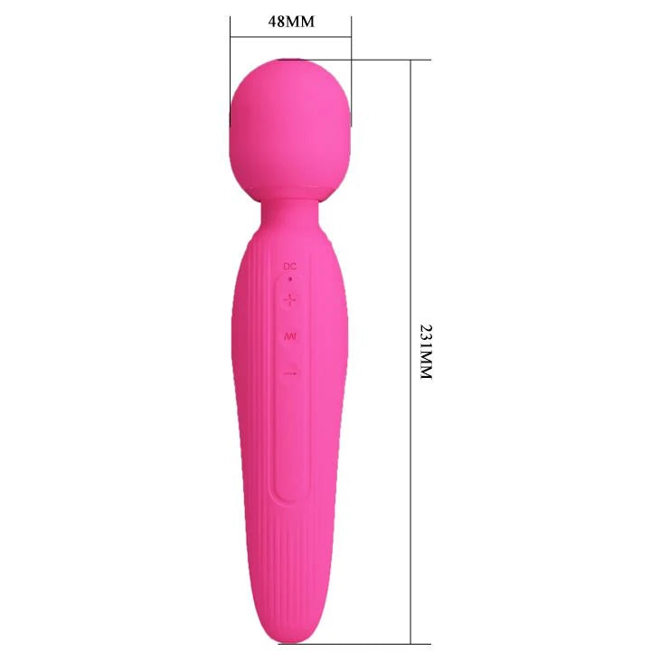 Wand-Massagegerät Curtis 7 Funktionen – wiederaufladbar, fuchsia BW-055014-1 | Pretty Love