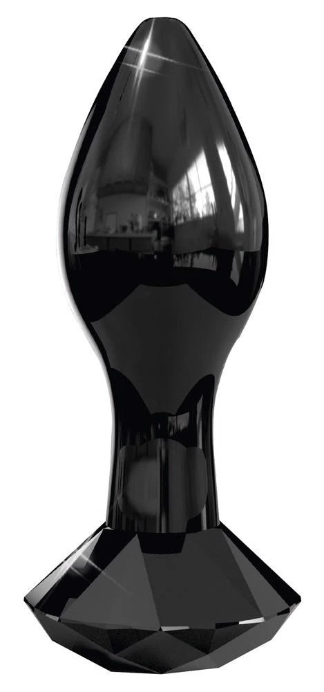 Plug anale No 78 9 cm – in vetro, nero | Icicles