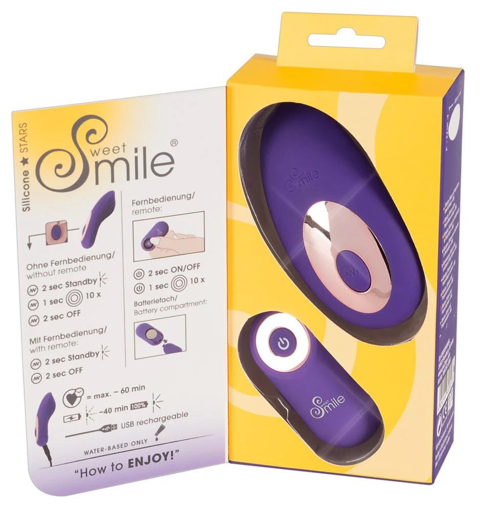 Csikló stimulátor 8.8 cm – távirányítós, lila | Sweet Smile
