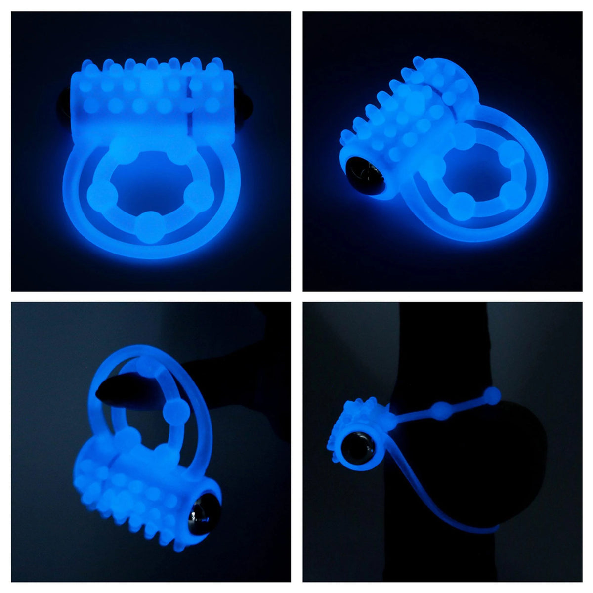 Anello fallico Lumino Play – vibrante, blu 10-LV343216 | Lovetoy