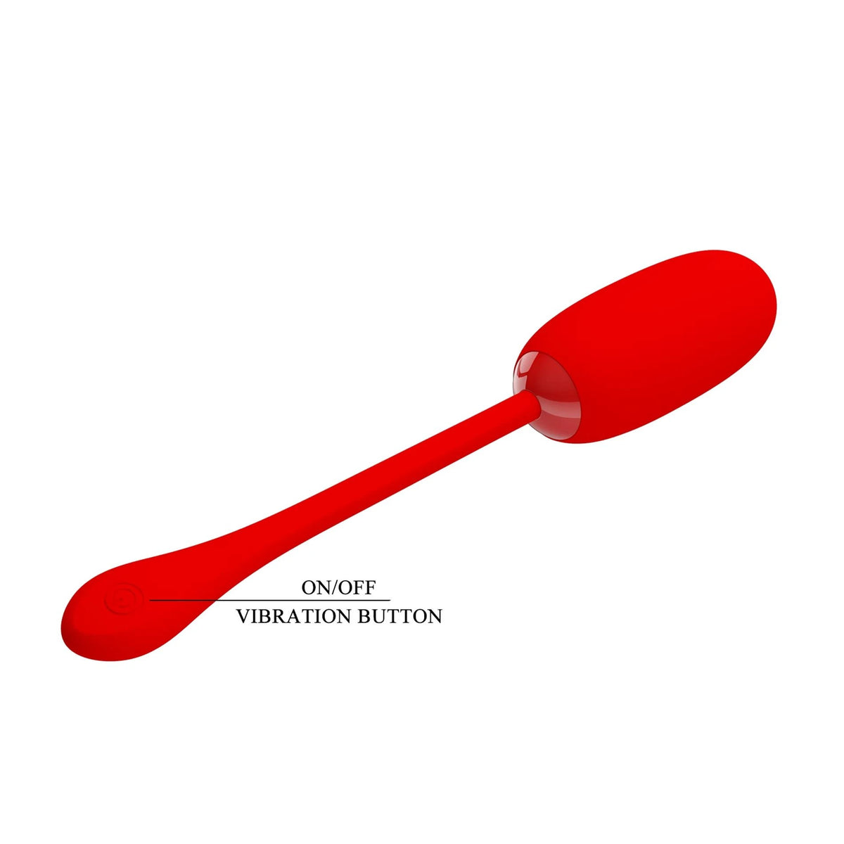 Ovetto vibrante Julius 12 funzioni – ricaricabile, rosso | Pretty Love