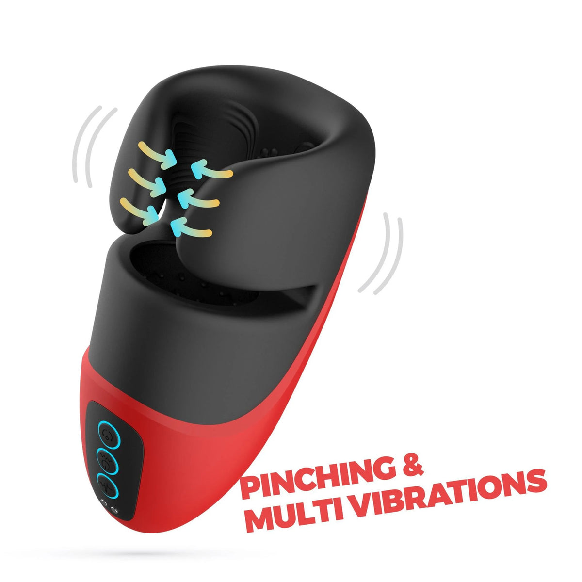 Maszturbátor Pancho Pressure 10 funkció – újratölthető, piros | Crushious
