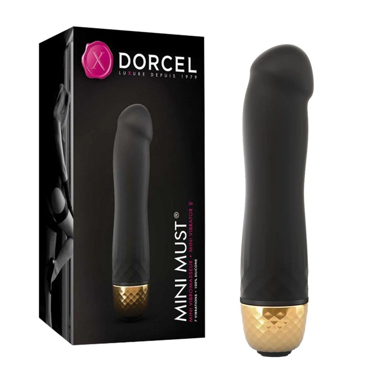 Mini vibratore Must 7 funzioni – nero | Dorcel
