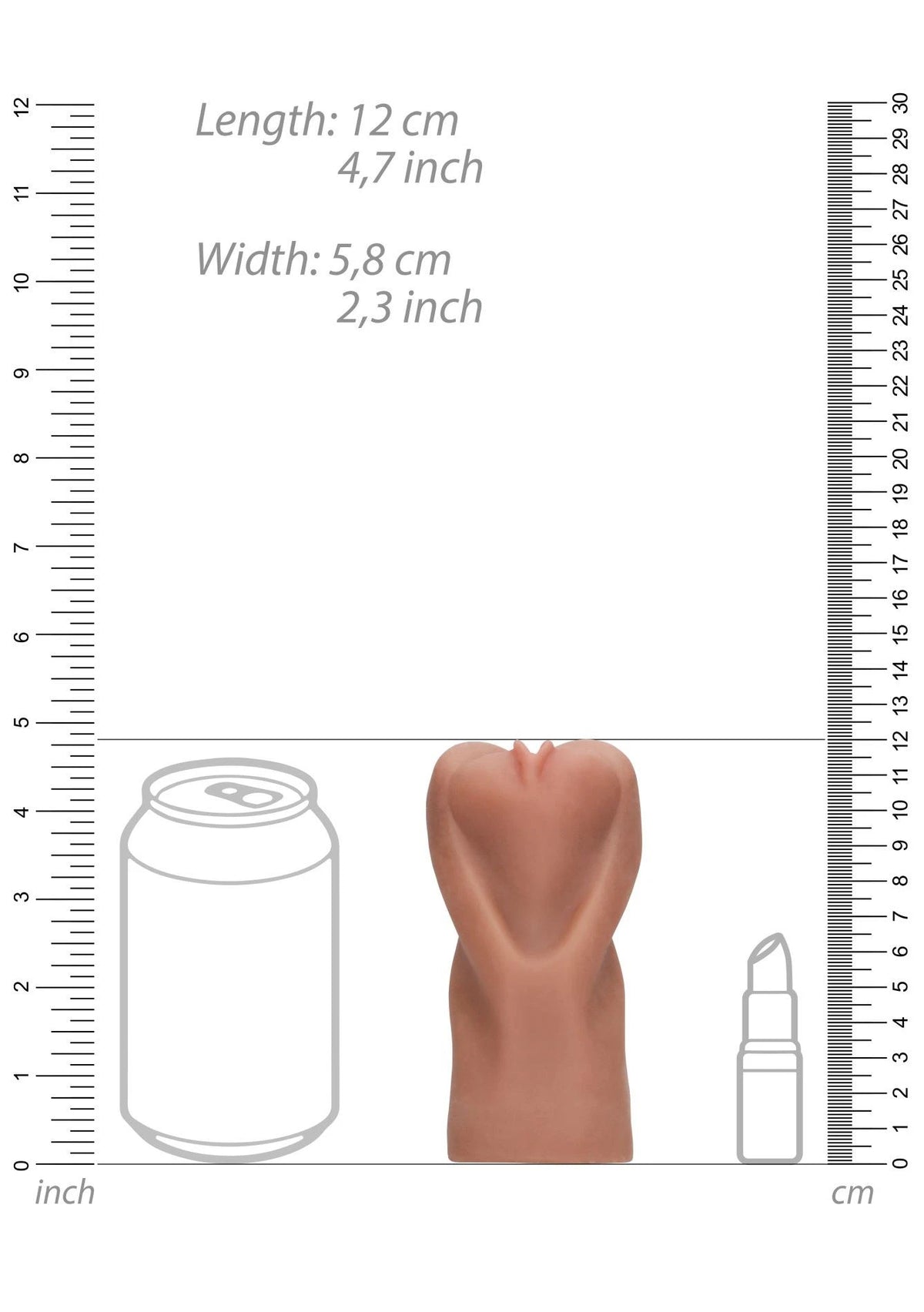 Masturbatore Teacher 12 cm – tascabile, tan | S-Line