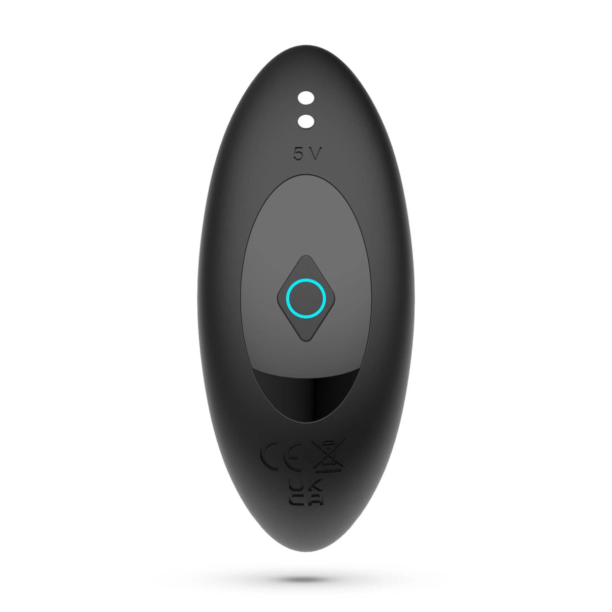 Butt plug Octo Tapping 10 functions – remote control, vibrating, black | Crushious