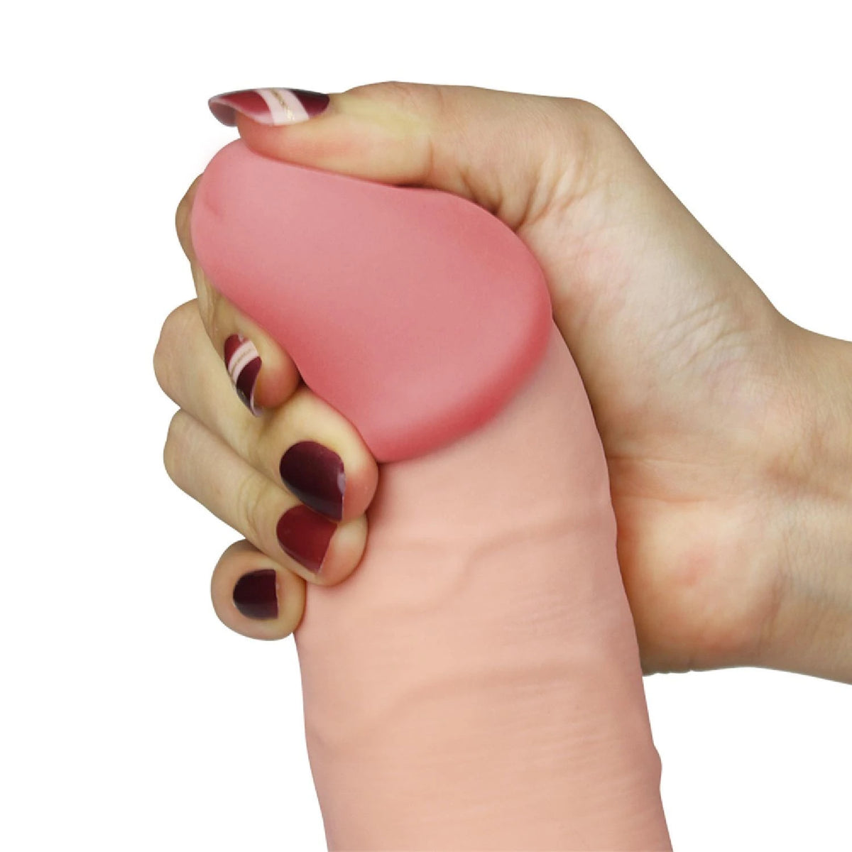 Realisztikus vibrátor 8.8″ Dude 10 sebesség – tapadókorongos, testszínű 20 cm | Lovetoy