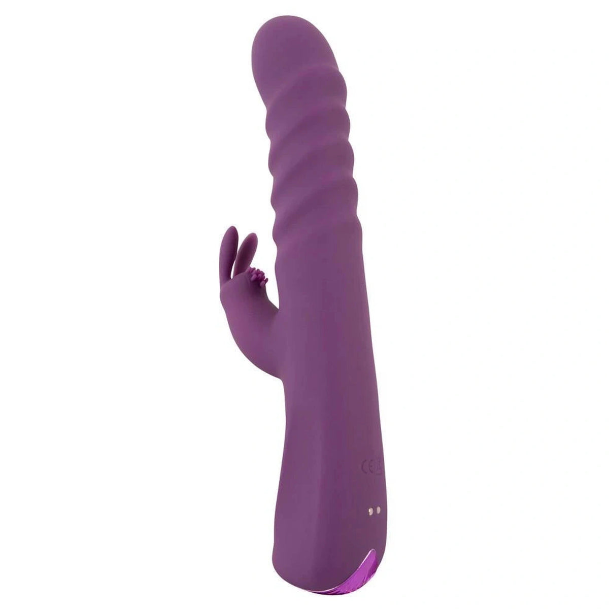 Vibrador rabbit 2 funciones – recargable, con empuje, morado | JAVIDA