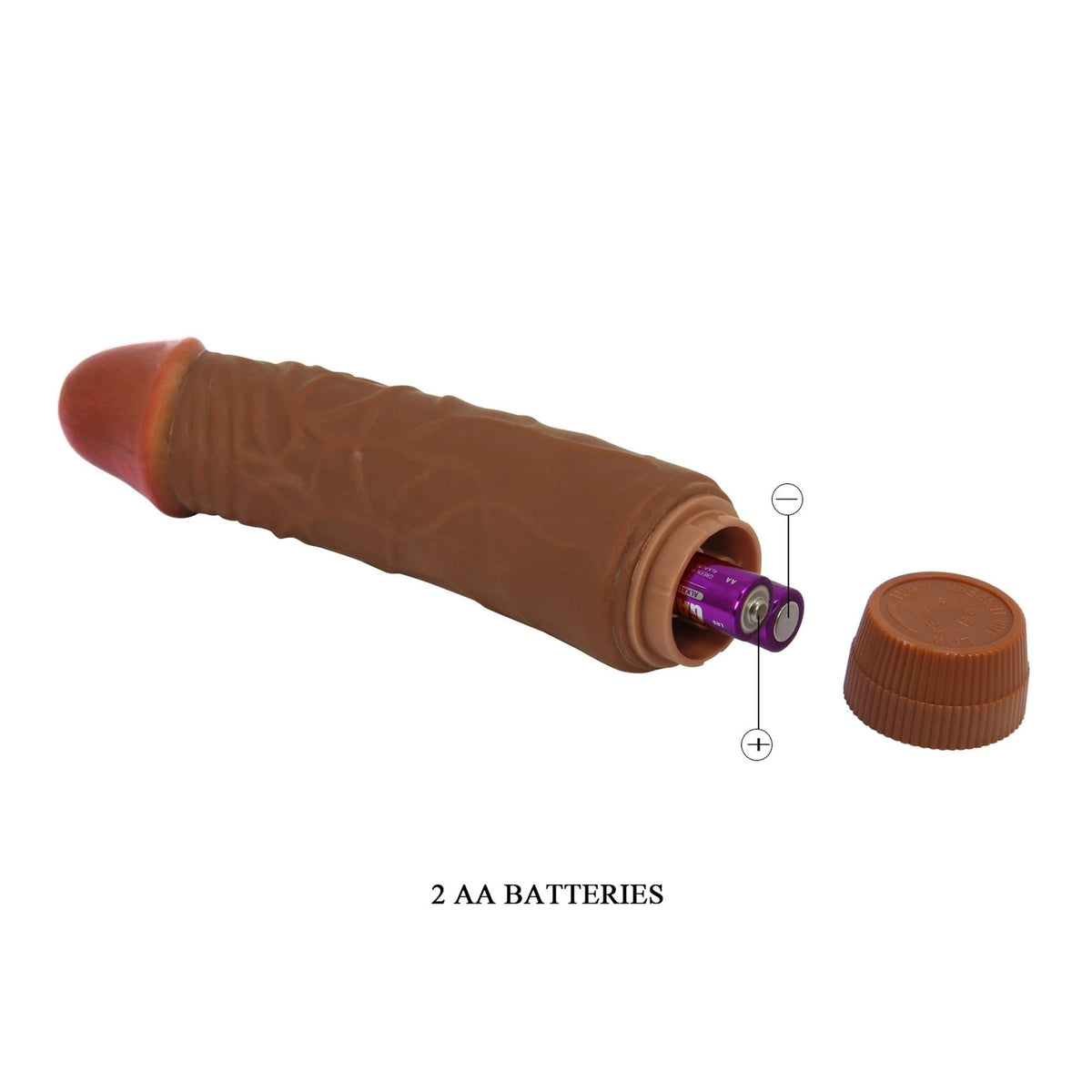 Vibratore realistico barbara Jeff 7.6 AA batteries – marrone | Baile