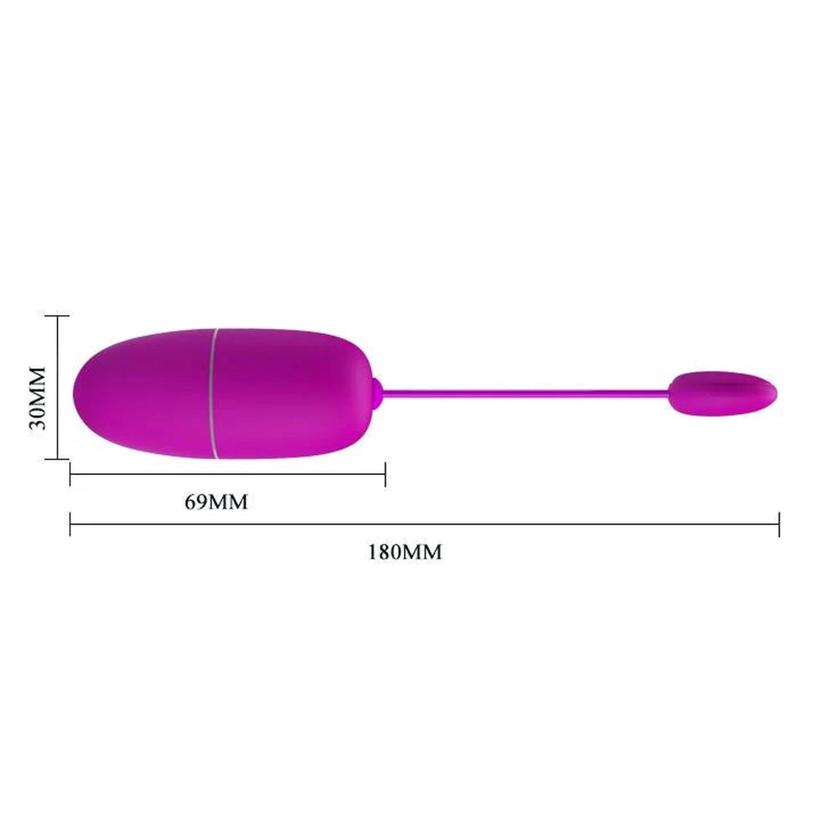 Vibrating egg Nymph 12 functions – app-controlled, fuchsia | Pretty Love